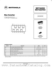 MC74AC04D datasheet pdf Motorola