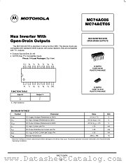 MC74ACT05N datasheet pdf Motorola