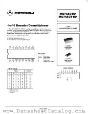 MC74AC151N datasheet pdf Motorola