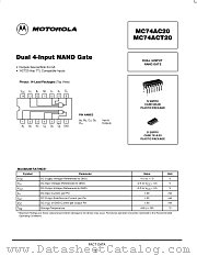MC74AC20N datasheet pdf Motorola