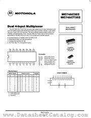 MC74ACT352N datasheet pdf Motorola