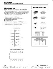 MC74HC04ADT datasheet pdf Motorola