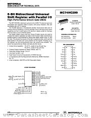 MC74HC299N datasheet pdf Motorola