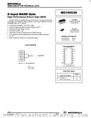 MC74HC30D datasheet pdf Motorola