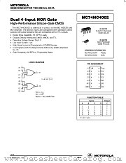 MC74HC4002D datasheet pdf Motorola
