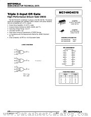 MC74HC4075D datasheet pdf Motorola
