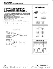MC74HC51 datasheet pdf Motorola