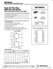 MC74HC76D datasheet pdf Motorola