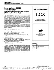 MC74LCX16244 datasheet pdf Motorola