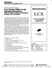 MC74LCX16543DT datasheet pdf Motorola