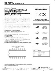MC74LCX257D datasheet pdf Motorola