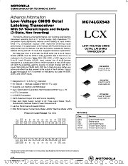 MC74LCX543 datasheet pdf Motorola