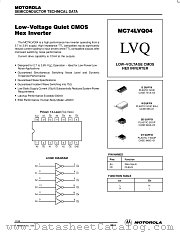 MC74LVQ04 datasheet pdf Motorola