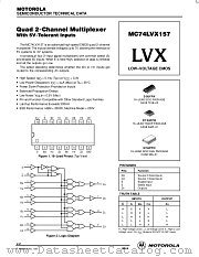 MC74LVX157 datasheet pdf Motorola