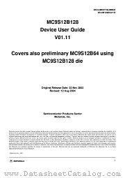 MC9S12B128CFU16 datasheet pdf Motorola