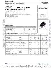 MHW7292_D datasheet pdf Motorola