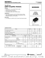 MHW8205 datasheet pdf Motorola