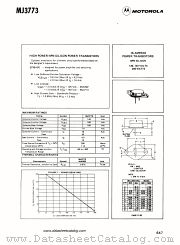 MJ3773 datasheet pdf Motorola