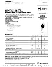 MJE16004 datasheet pdf Motorola