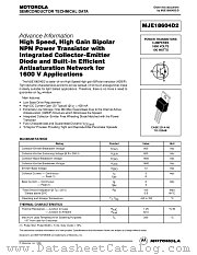 MJE18604 datasheet pdf Motorola