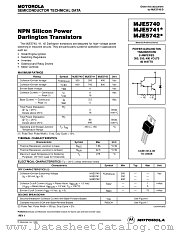 MJE5740 datasheet pdf Motorola