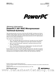MPC601/DR1 datasheet pdf Motorola
