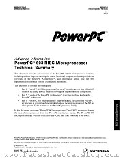 MPC603/DR3 datasheet pdf Motorola