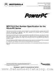 MPC7410PEPNS datasheet pdf Motorola