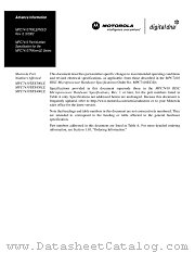 MPC7410TRXLEPNS datasheet pdf Motorola