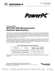 MPC750EC datasheet pdf Motorola