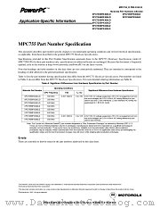 MPC755PNS datasheet pdf Motorola
