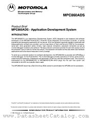MPC860ADSPB datasheet pdf Motorola