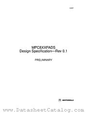 MPC860FADSSPEC datasheet pdf Motorola