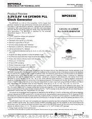 MPC9330 datasheet pdf Motorola