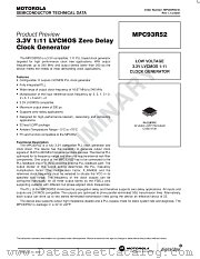 MPC93R52 datasheet pdf Motorola