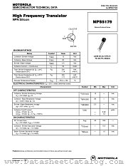 MPS5179 datasheet pdf Motorola