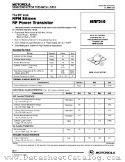 MRF316 datasheet pdf Motorola