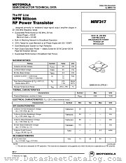 MRF317 datasheet pdf Motorola