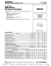 MRF422 datasheet pdf Motorola