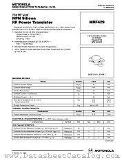 MRF429 datasheet pdf Motorola