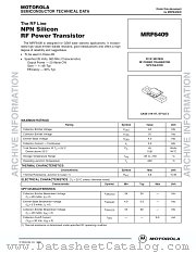 MRF6409_D datasheet pdf Motorola