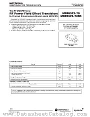 MRF6522-70 datasheet pdf Motorola