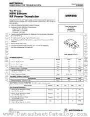 MRF898_D datasheet pdf Motorola