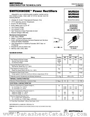 MUR860 datasheet pdf Motorola