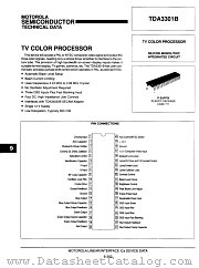 TDA3301B datasheet pdf Motorola