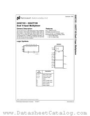 54ACT153 datasheet pdf National Semiconductor
