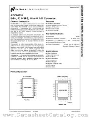 ADC08351 datasheet pdf National Semiconductor