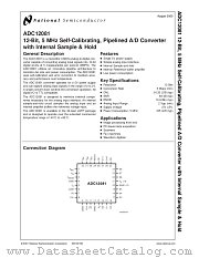 ADC12081 datasheet pdf National Semiconductor