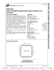 ADC12281 datasheet pdf National Semiconductor