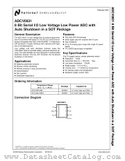 ADCV0831 datasheet pdf National Semiconductor